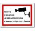 Bezpečnostní tabulky - Tento prostor je monitorován kamerovým systémem Plast 210x148 mm