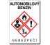 Bezpečnostní tabulka GHS AUTOMOBILOVÝ BENZÍN - na výšku Samolepka A8 - 52x74 mm