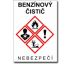 Bezpečnostní tabulka GHS BENZÍNOVÝ ČISTIČ - na výšku Samolepka A8 - 52x74 mm