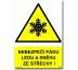 Bezpečnostní tabulky - Nebezpečí pádu ledu a sněhu ze střechy Plast 297x210mm (A4)