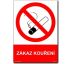 Bezpečnostní tabulky - Zákaz kouření Samolepka 297x210mm (A4)