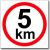 Omezení rychlosti 5 km - Bezpečnostní tabulka
