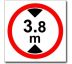 Maximální výška vozidla - Bezpečnostní tabulka Samolepka 210x210mm