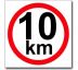 Omezení rychlosti 10 km - Bezpečnostní tabulka Plast 210x210mm