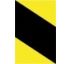 DURAFIX - Výstražná samolepící páska - reflexní žlutočerná 5cm 1mx50 mm pravostranné šrafování