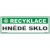 Tabulky - recyklace - Hnědé sklo