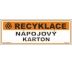 Tabulky - recyklace - Nápojový karton Plast 290 x 100 mm
