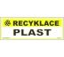 Tabulky - recyklace - Plast Samolepka 290 x 100 mm