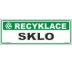 Tabulky - recyklace - Sklo Samolepka 290 x 100 mm